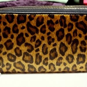 Leopard print wallet/wristlet